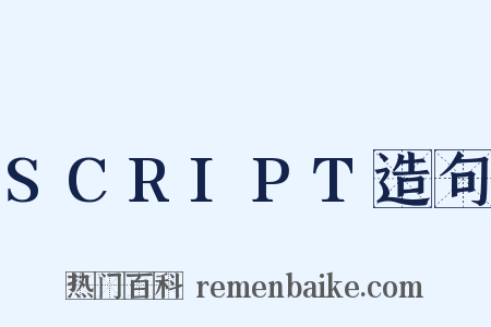 SCRIPT造句是什么意思的图片